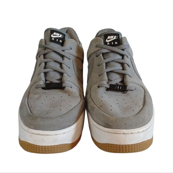 Nike Air Force 1 Sage Low Top Cool Grey Suede Sneakers Men's Size 9.5 - Picture 2 of 12
